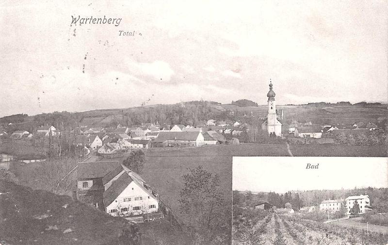 Totalansicht von Westen und Bad Wartenberg