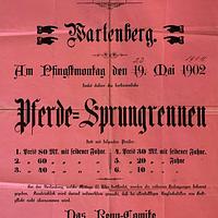 Plakat zum Pferderennen 1904