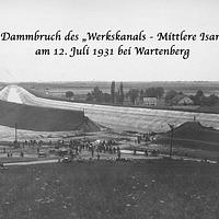 Bruchstelle am Mittleren-Isar-Kanal