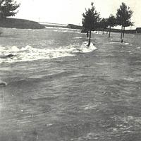 Auslaufende Wassermassen