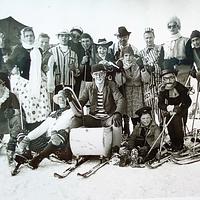 Skifasching auf der Alm, 1960er Jahre