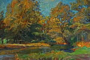 Carl Hans Schrader-Velgen – Herbst an der Strogen